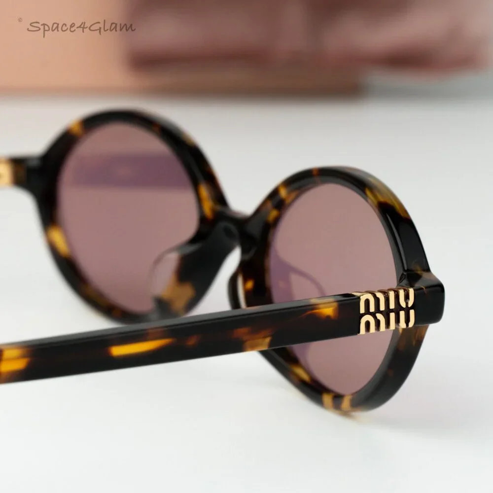 Miu Miu Men Sunglasses Havana Pink Mirror Silver MU04ZSF VAU50D REGARD NEW